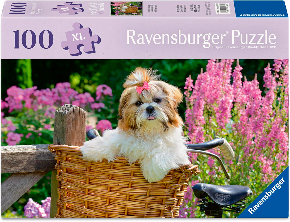 Puzzle Ravensburger din 100 XL piese - Cățeluș drăguț
