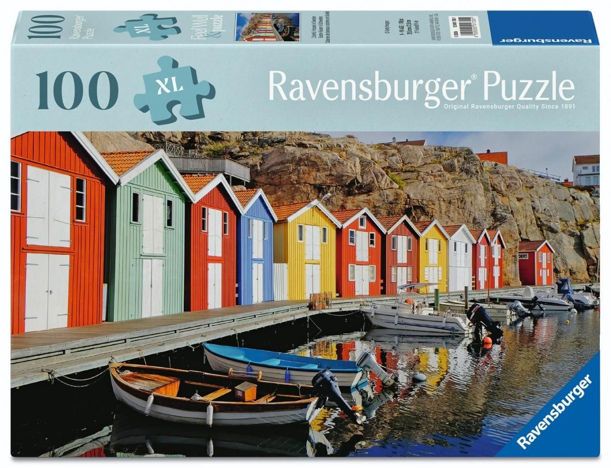 Puzzle Ravensburger din 100 XL piese - Case colorate