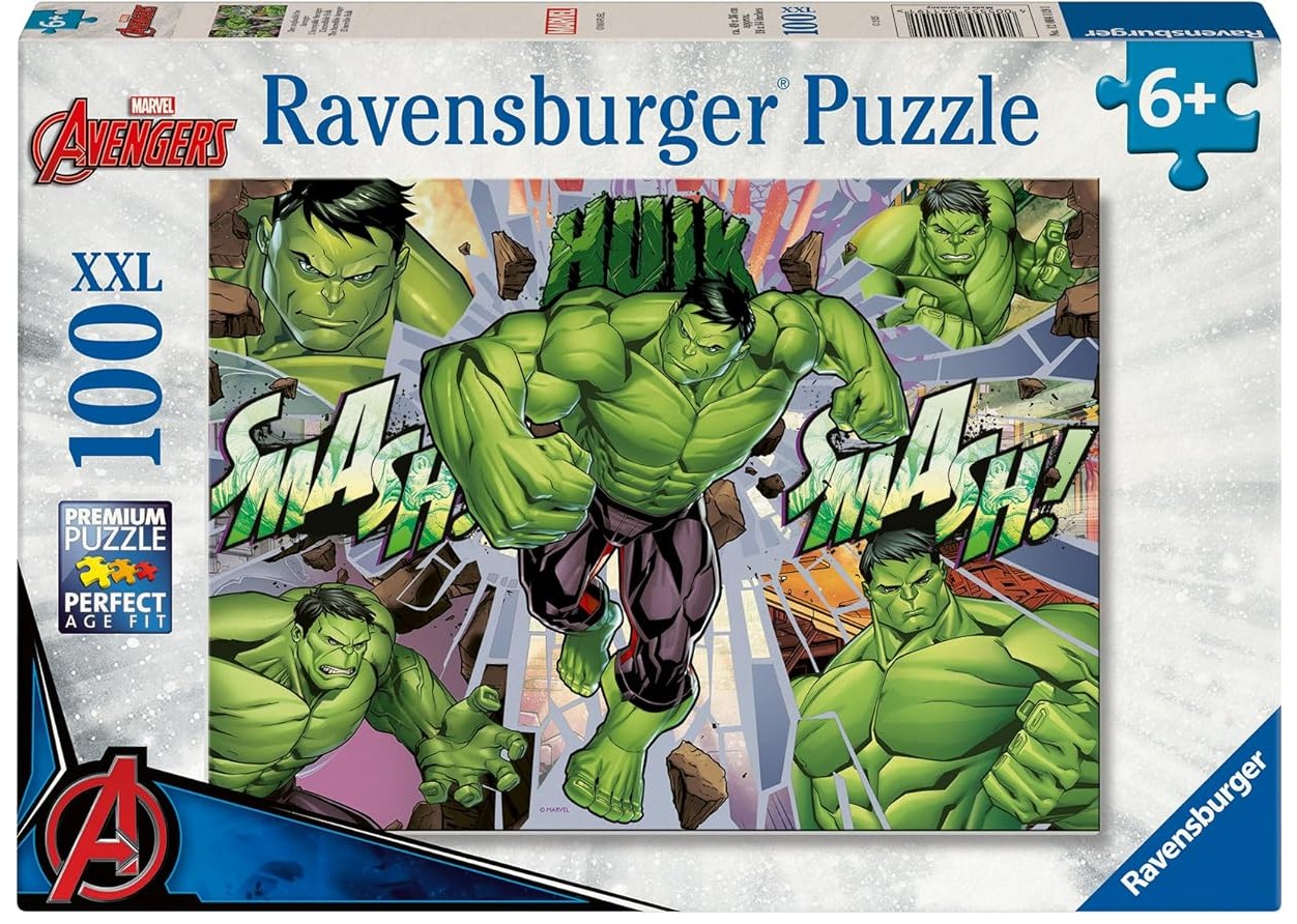 Puzzle Ravensburger din 100 XXL piese - Incredibilul Răzbunător Hulk