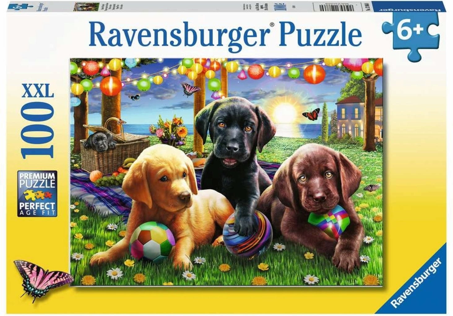 Puzzle Ravensburger din 100 XXL piese - Picnic cu căței