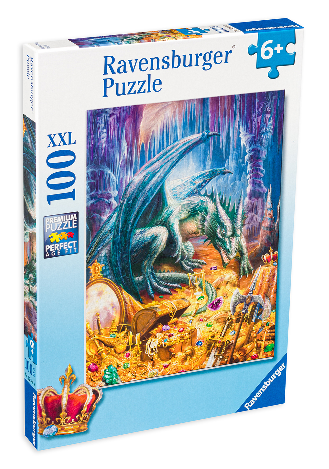 Puzzle Ravensburger din 100 XXL de piese - Dragon's Treasure