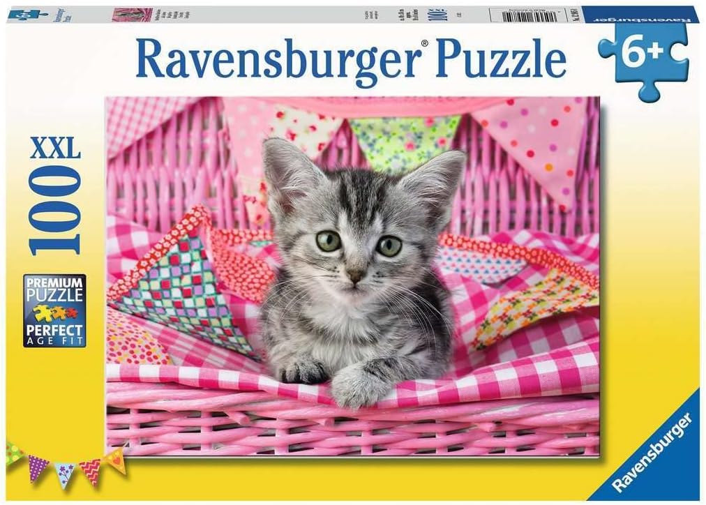 Puzzle Ravensburger din 100 XXL de piese - Pisicuță drăguță