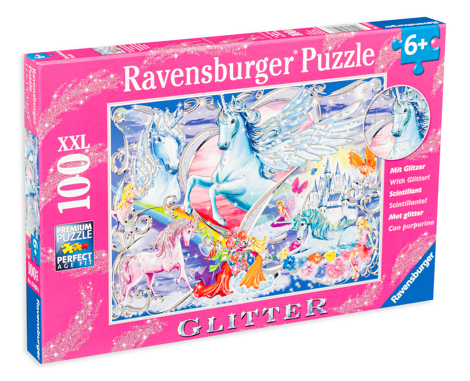 Puzzle Ravensburger din 100 XXL de piese - Unicorni uimitori