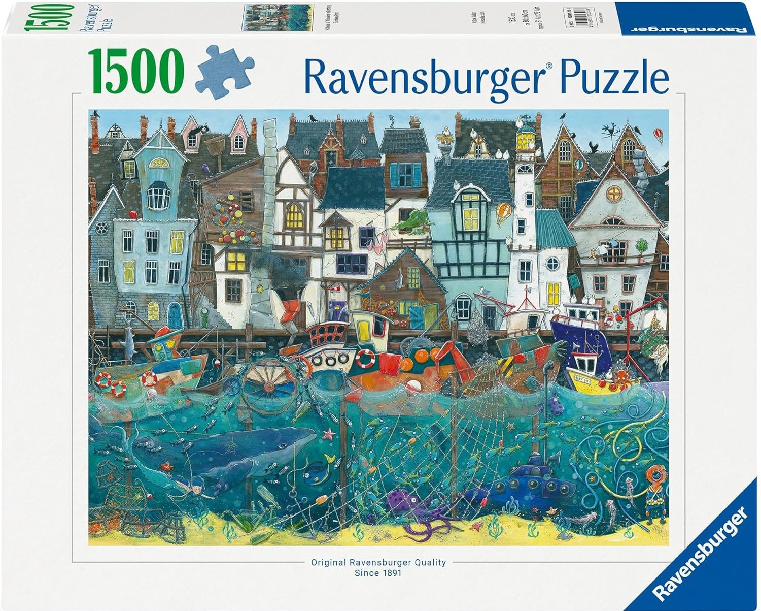 Puzzle Ravensburger din  1500 piese - Portul Fantasy
