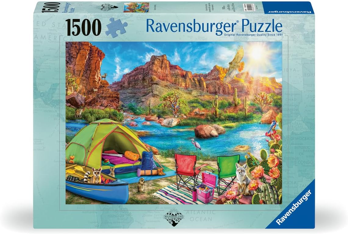 Puzzle Ravensburger din 1500 de piese - Camping Canyon