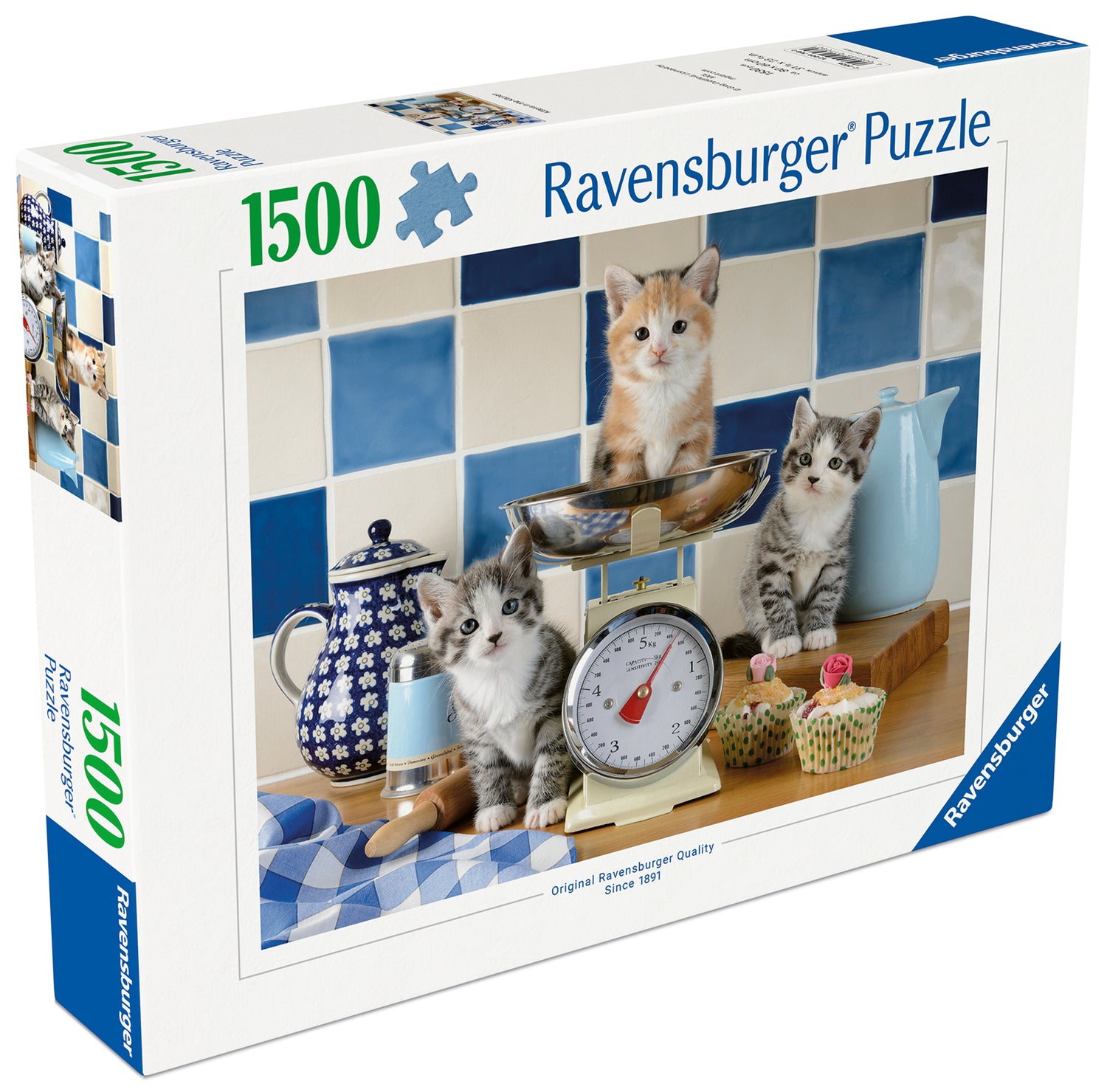 Puzzle Ravensburger din 1500 piese - Pisicuțe în bucătărie