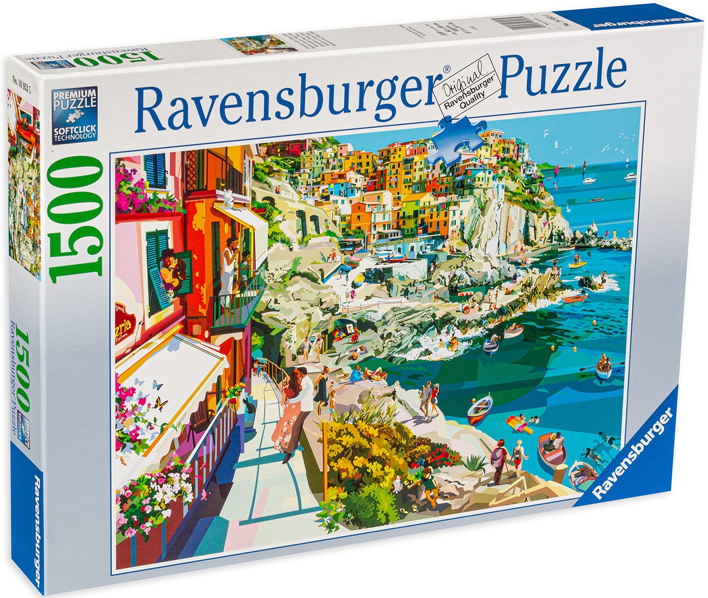 Puzzle Ravensburger din 1500 de piese - Romantism în Chinkue Terre