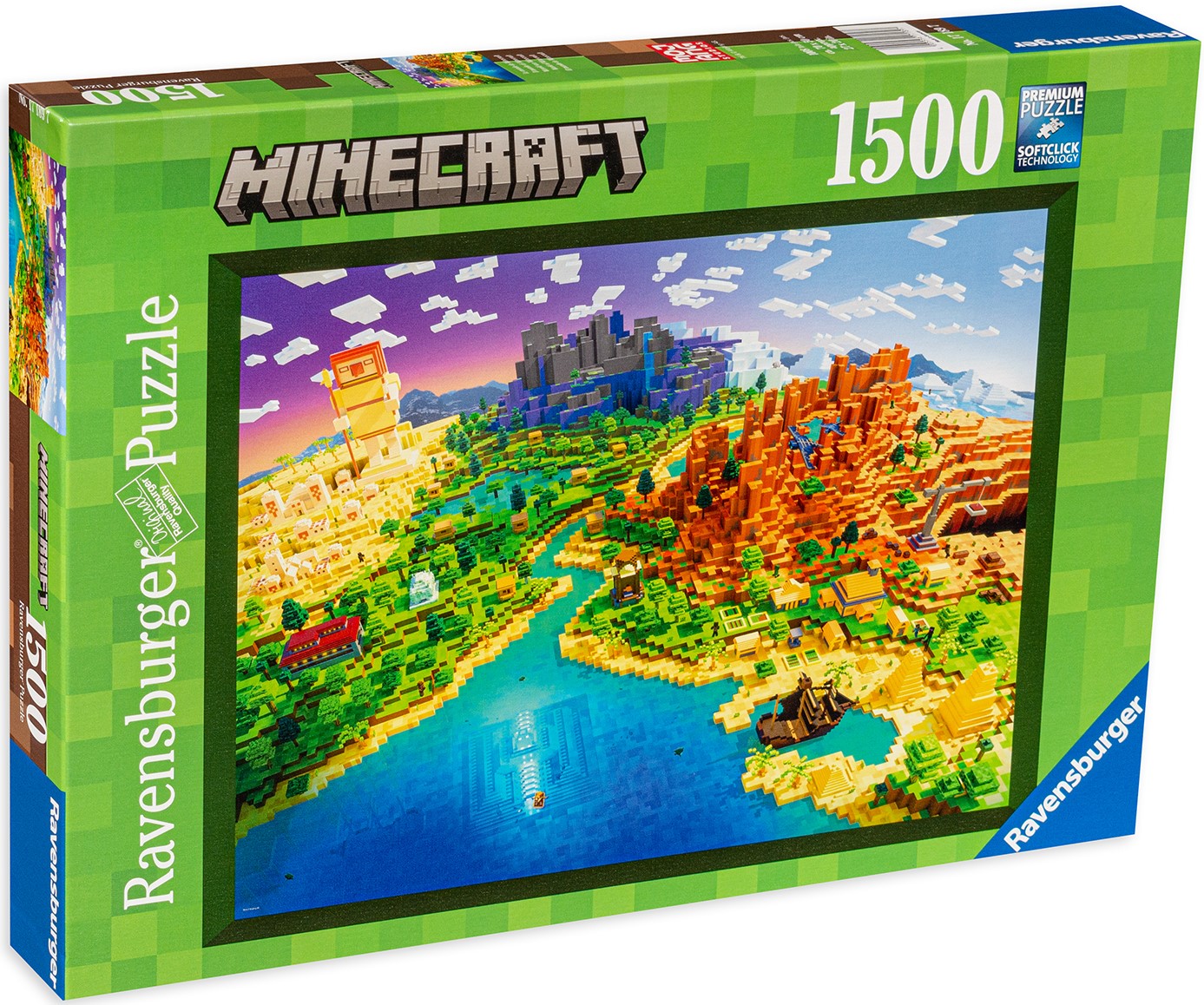 Puzzle Ravensburger din 1500 de piese - World of Maincraft