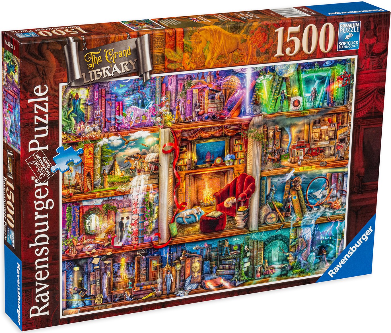 Puzzle Ravensburger din 1500 de piese - Biblioteca de culori