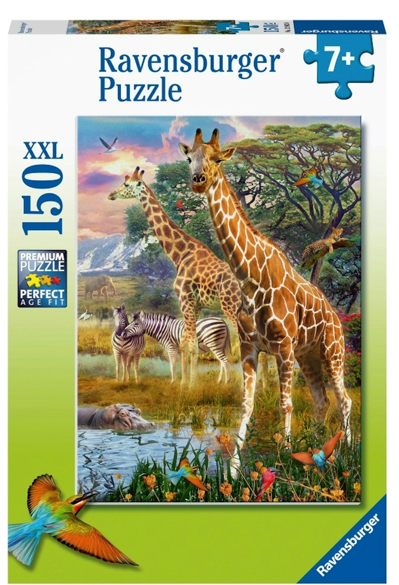 Puzzle Ravensburger din 150 XXL piese - Girafele din Africa