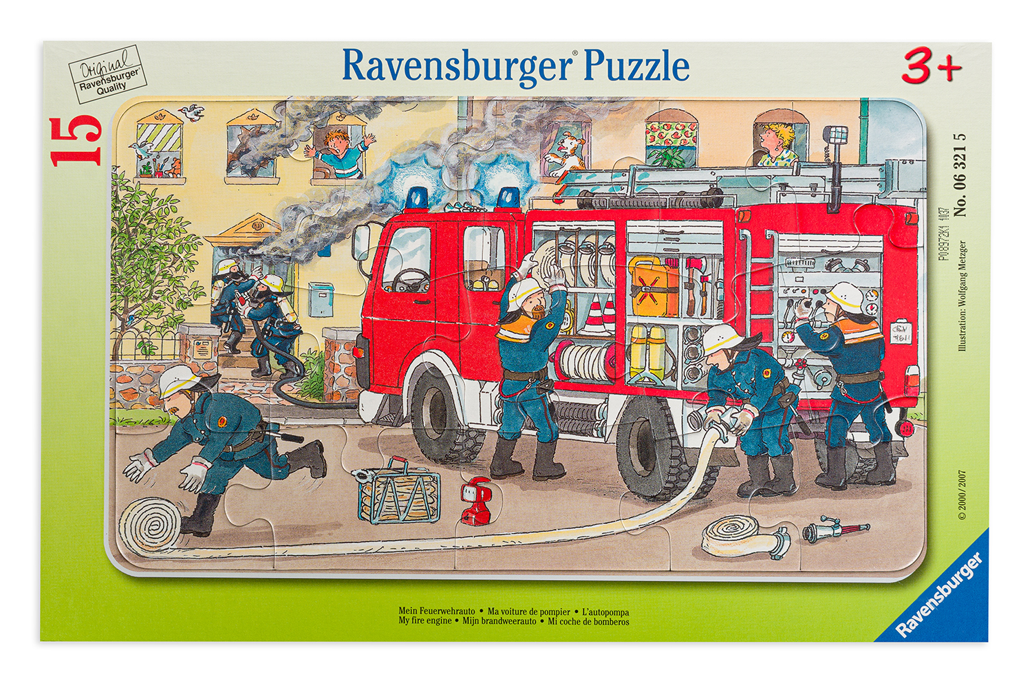 Puzzle Ravensburger din 15 de piese - Masina pompierilor