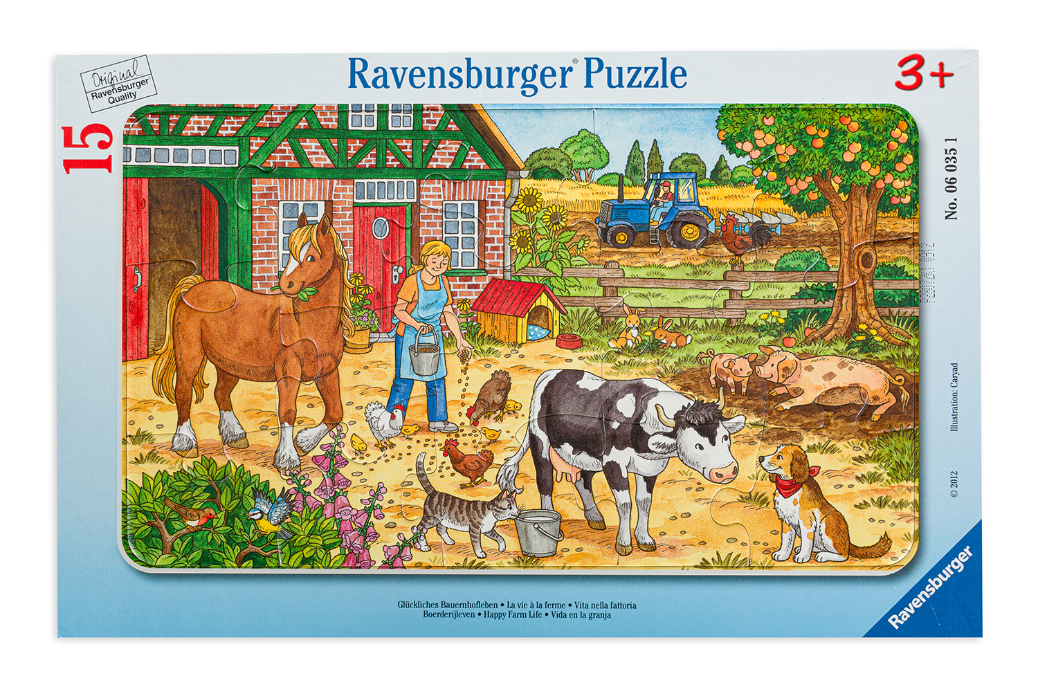Puzzle Ravensburger din 15 de piese - Ferma vesela