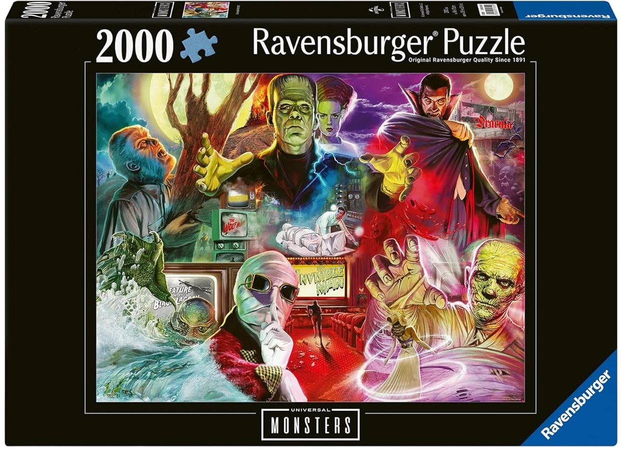 Puzzle Ravensburger din  2000 piese - Monștri clasici