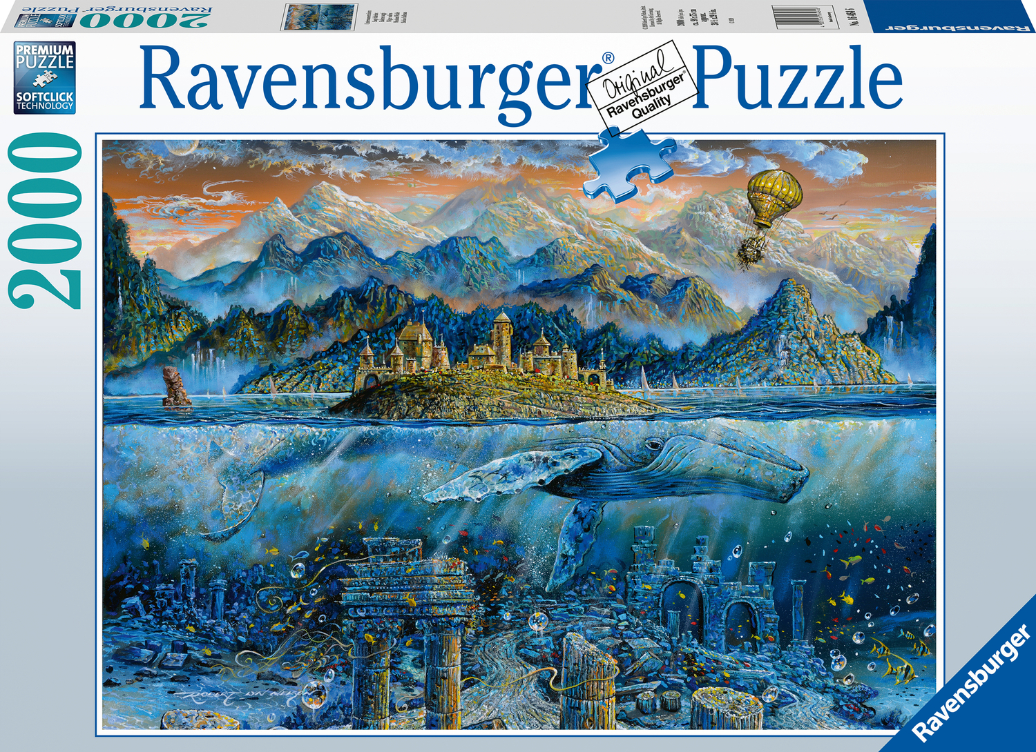 Puzzle Ravensburger din 2000 de piese - balena inteleapta