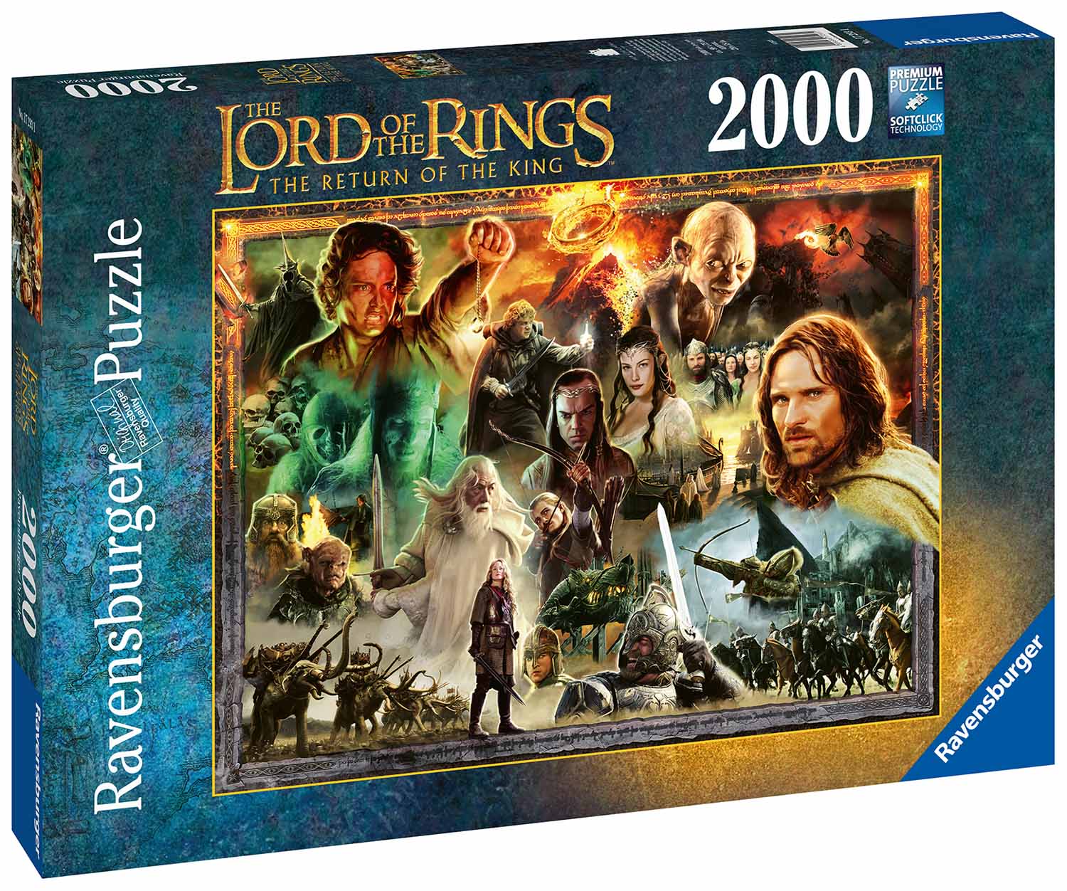 Puzzle Ravensburger  din 2000 de părți - Stăpânul Inelelor: Întoarcerea Regelui