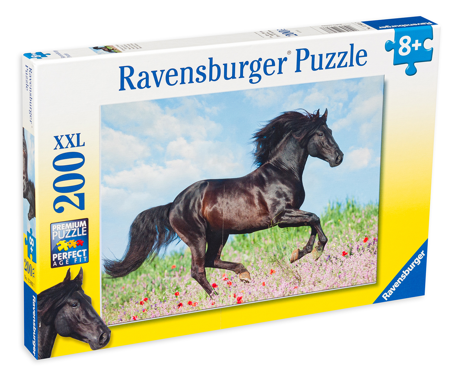 Puzzle Ravensburger din 200 XXL de piese - Cal negru
