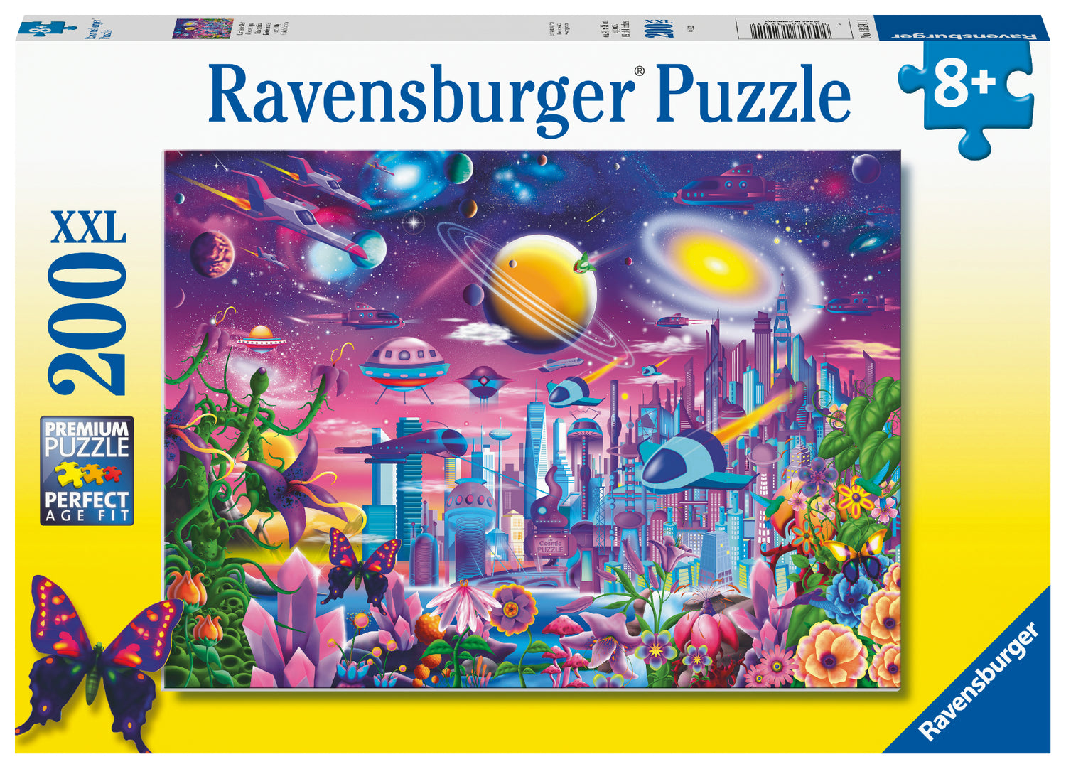 Puzzle Ravensburger din 200 XXL piese - Orașul Spațial