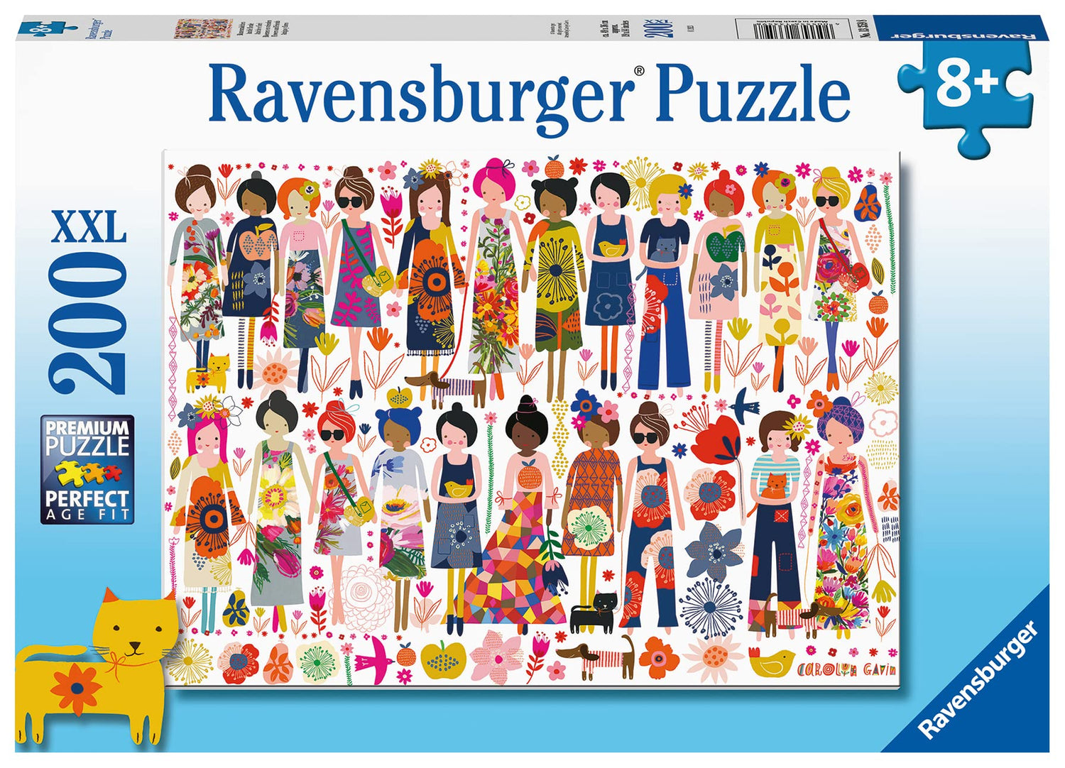 Puzzle Ravensburger din 200 XXL piese - Flori și prieteni