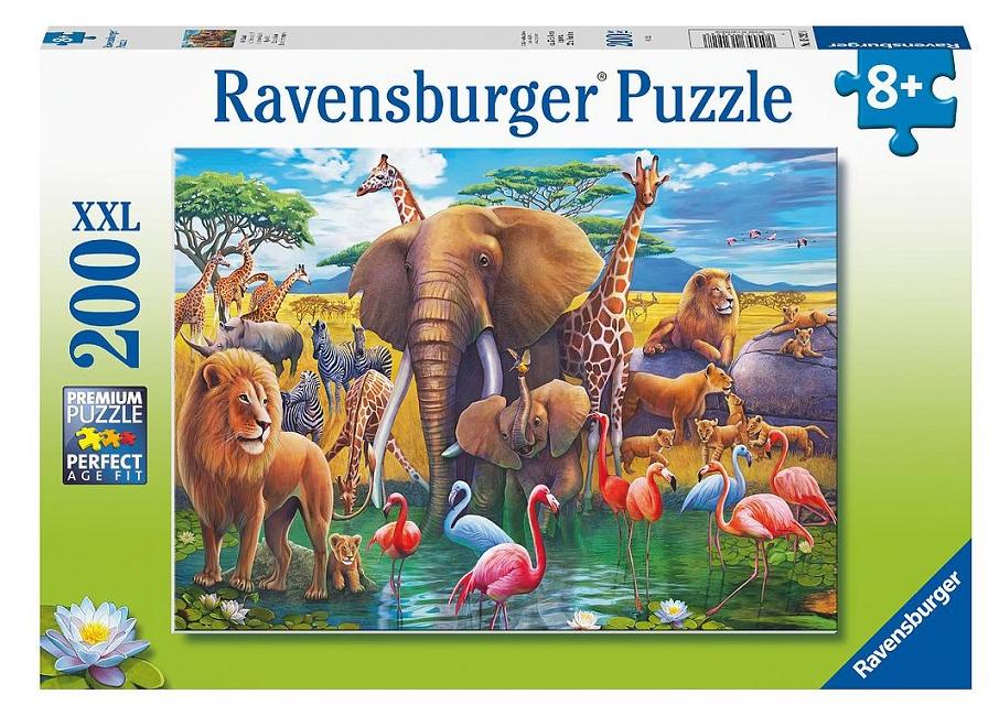 Puzzle Ravensburger din 200 XXL piese - Animalele din savană