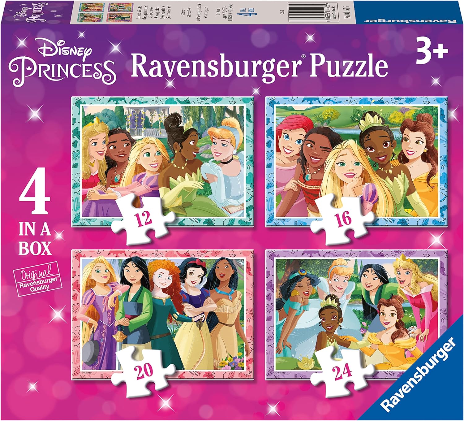 Puzzle Ravensburger 4 în 1 - Prințesele Disney