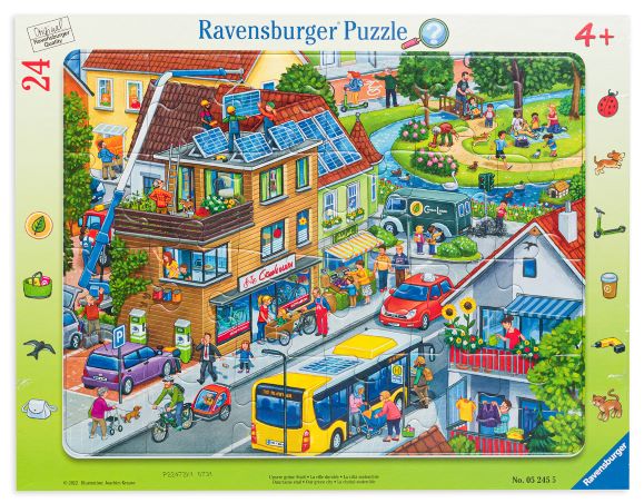 Puzzle Ravensburger din 24 de piese - Orașul nostru verde