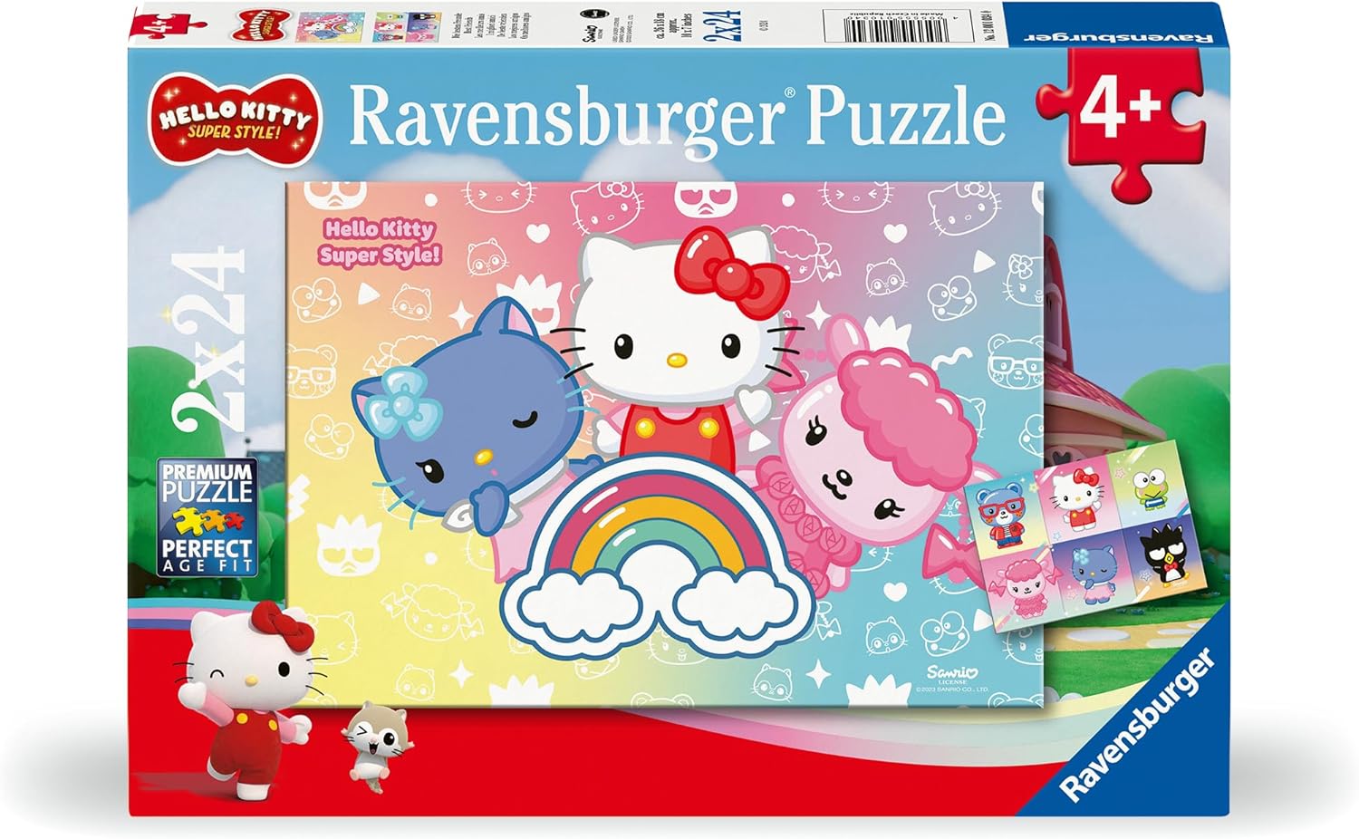 Puzzle Ravensburger din 2 х 24 de piese - Hello Kitty