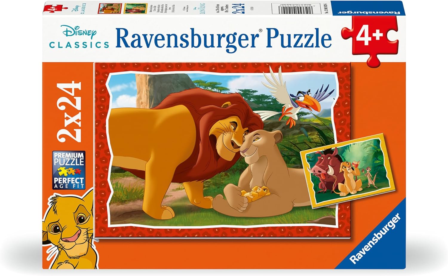 Puzzle Ravensburger 2 x 24 - Regele Leu, Cercul Vieții