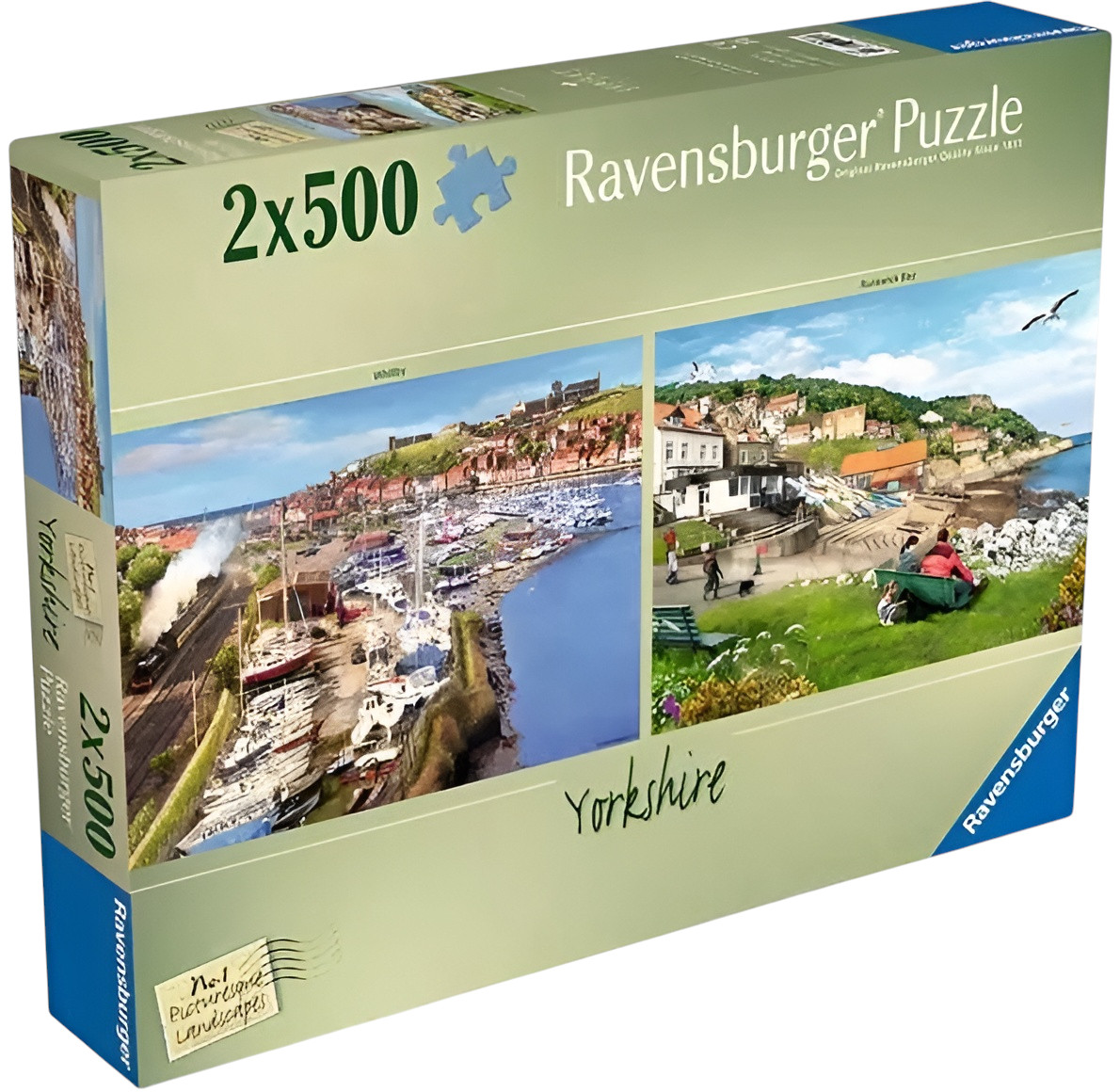 Puzzle Ravensburger din 2 х 500 piese - Yorkshire-ul pitoresc