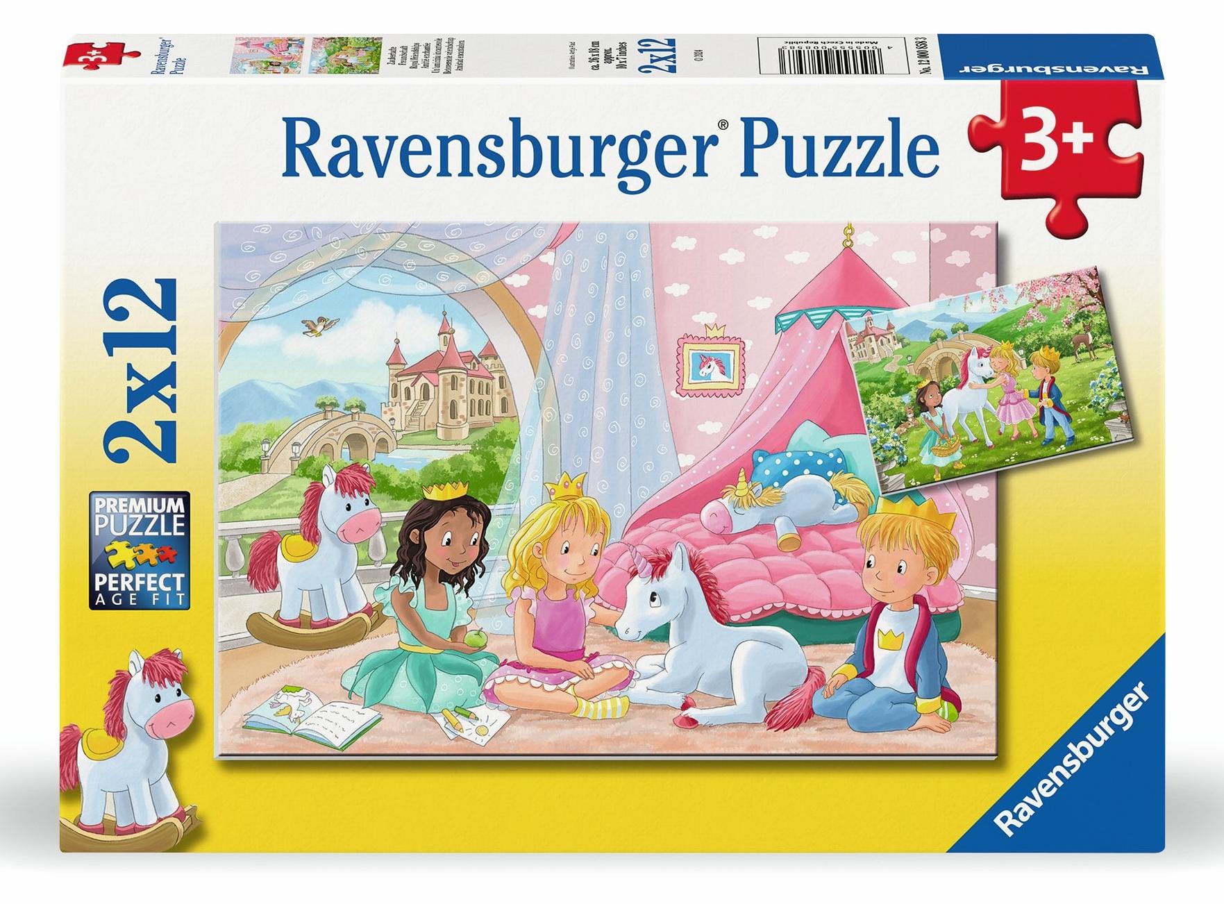Puzzle Ravensburger din 2 x 12 piese - Prietenie Regală
