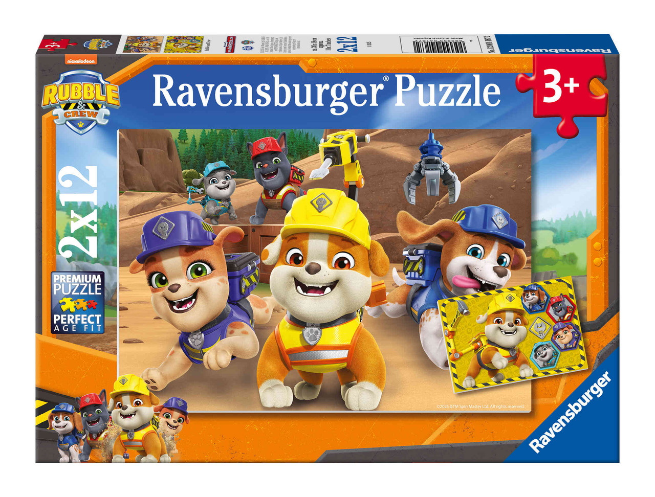 Puzzle Ravensburger din 2 x 12 piese - Ruble și echipa sa