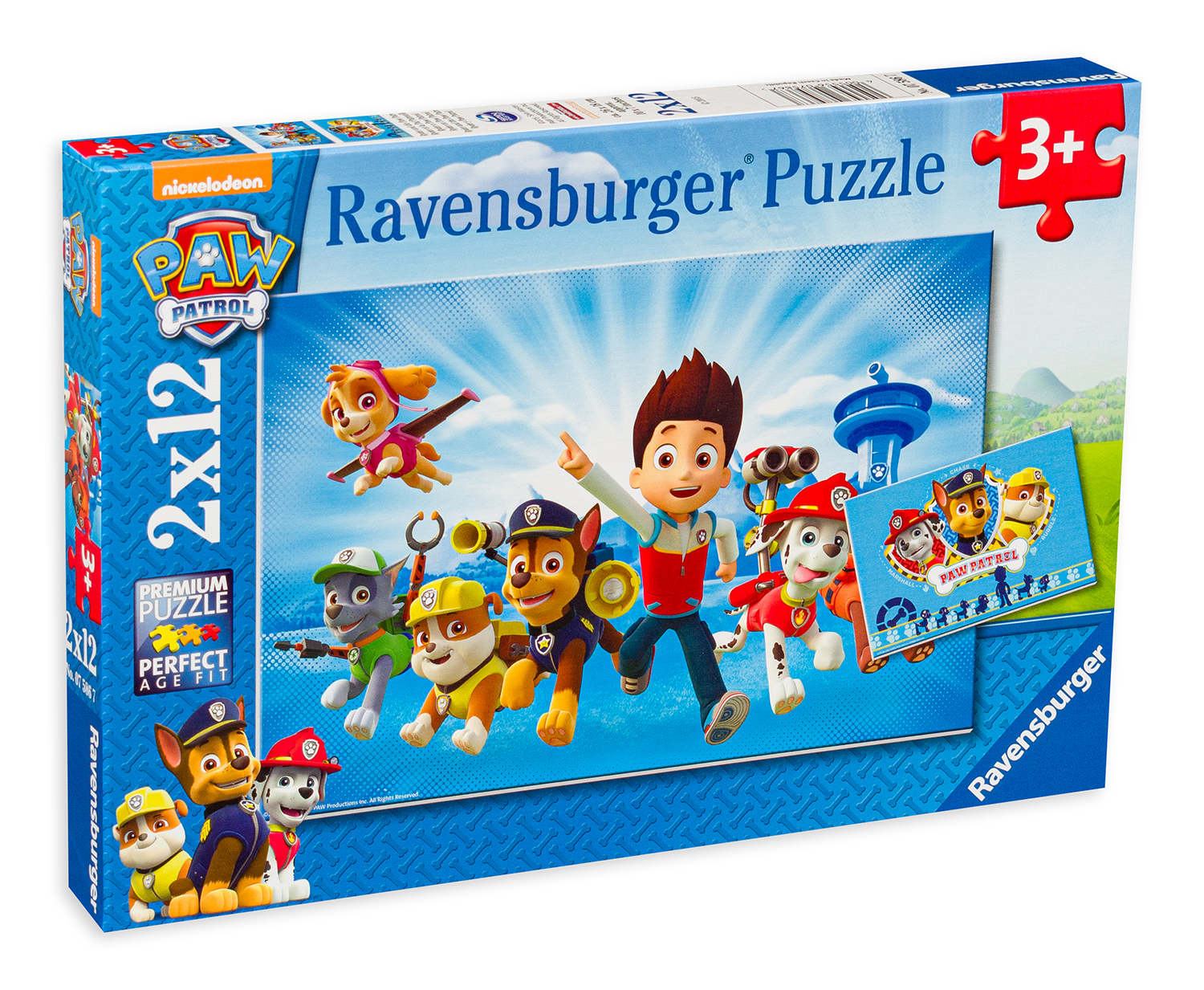 Puzzle Ravensburger din 2 x 12 de piese - Ryder si Paw Patrol