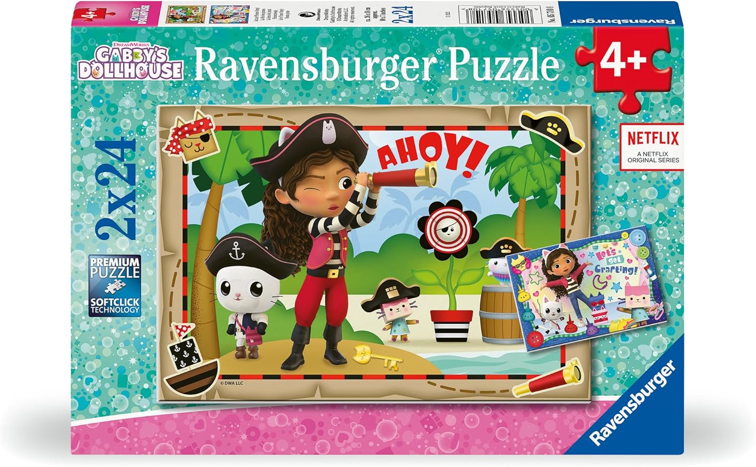 Puzzle Ravensburger din 2 x 24 piese - Casa de păpuși a lui Gaby