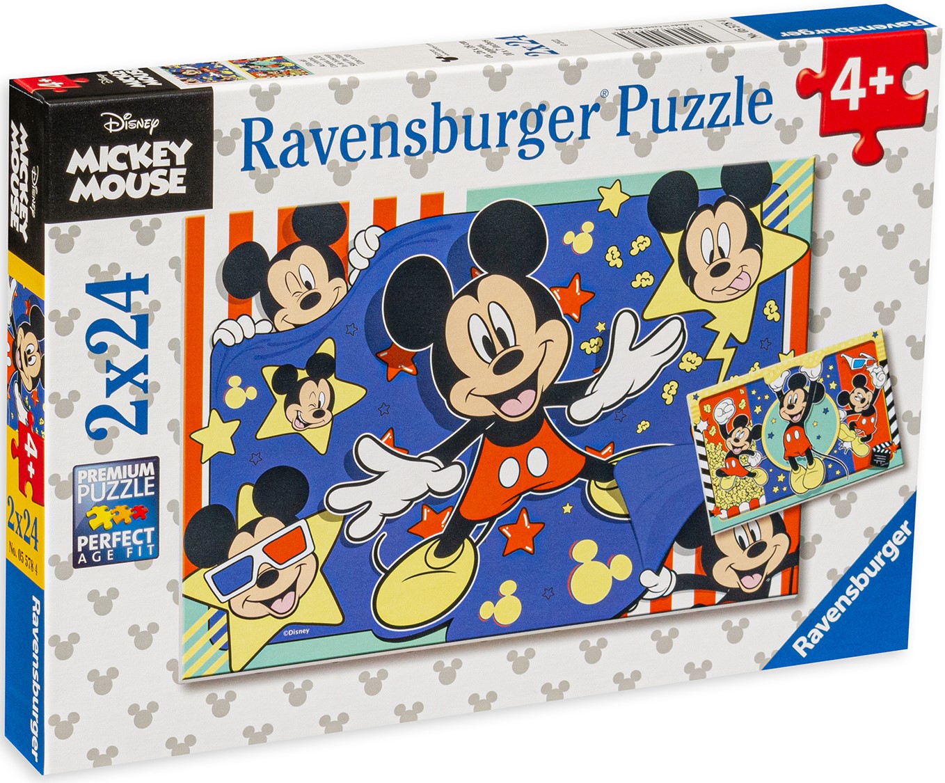 Puzzle Ravensburger din 2 x 24 de piese - Mickey Mouse