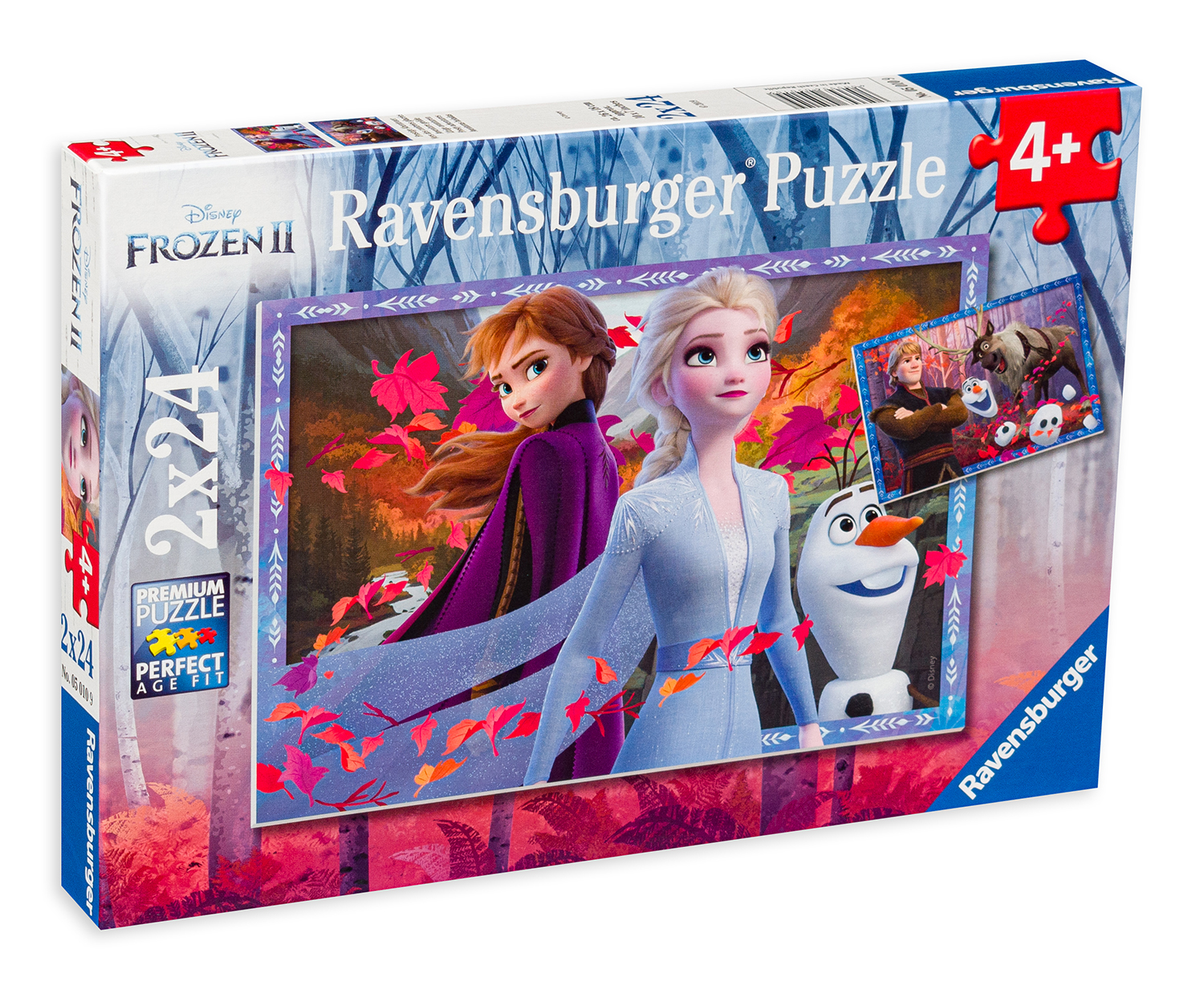 Puzzle Ravensburger din 2 x 24 de piese - Aventura in Regatul de gheata 2