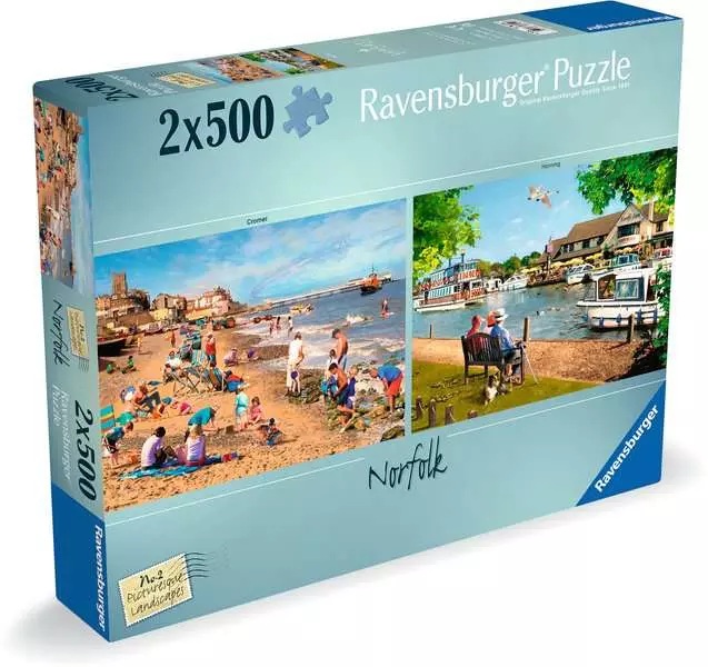 Puzzle Ravensburger din 2 x 500 piese - Norfolk pitoresc
