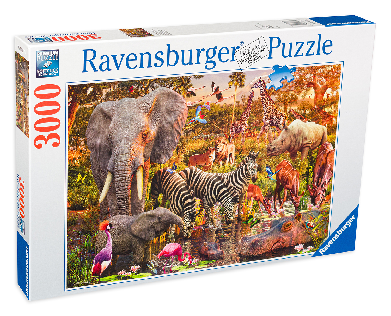 Puzzle Ravensburger din 3000 de piese - Viata salbatica din Africa