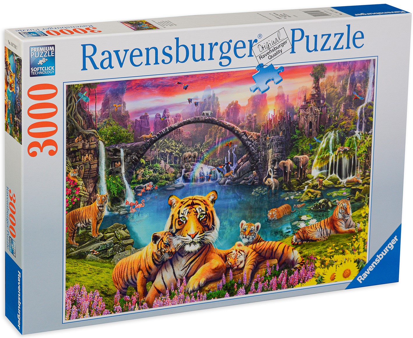 Puzzle Ravensburger din 3000 de piese - Tiger Paradise