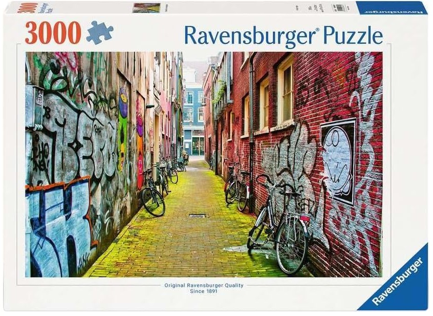 Puzzle Ravensburger din  3000 piese - Artă stradală în Amsterdam