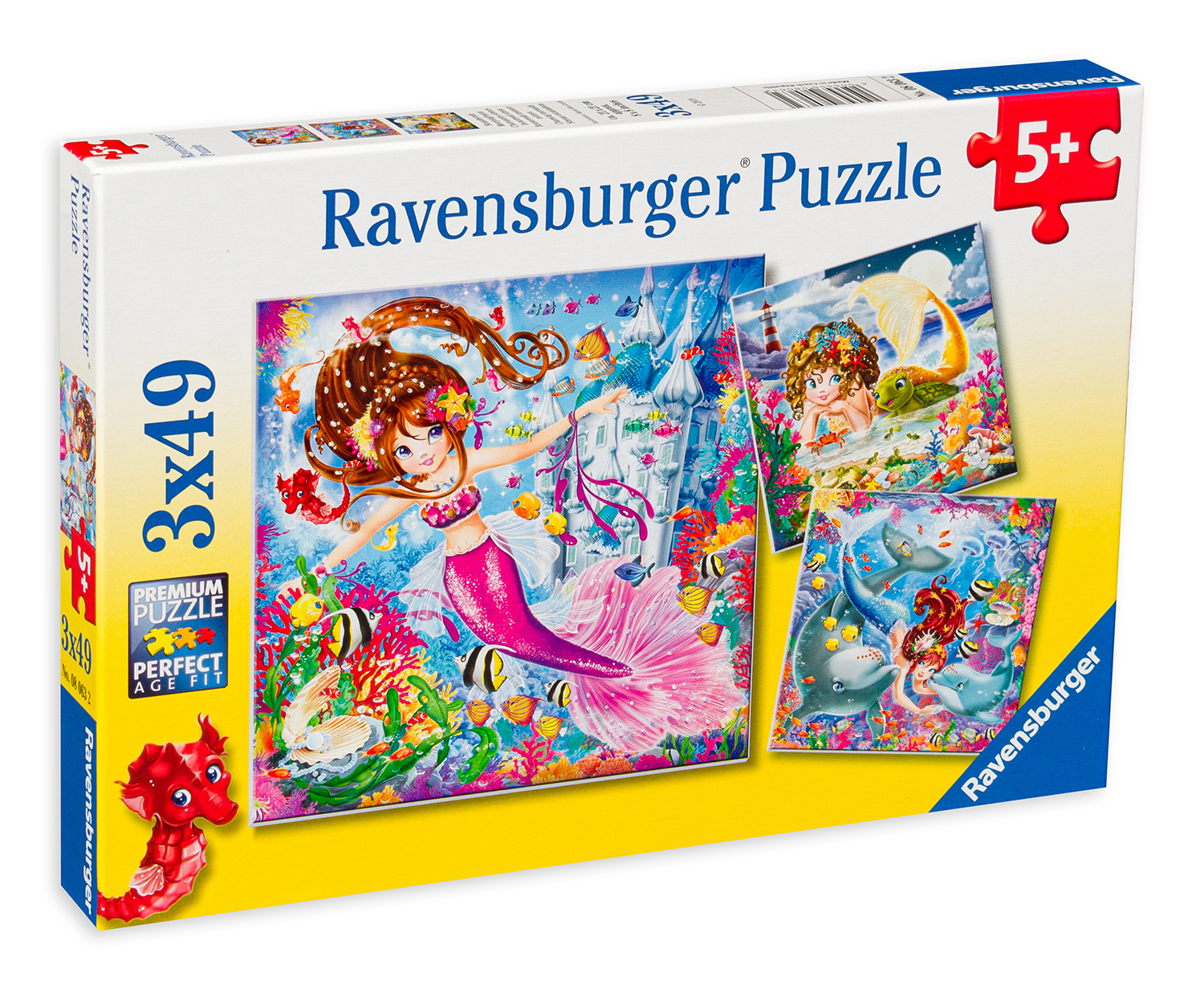 Puzzle Ravensburger din 3 x 49 de piese - Sirene fermecatoare