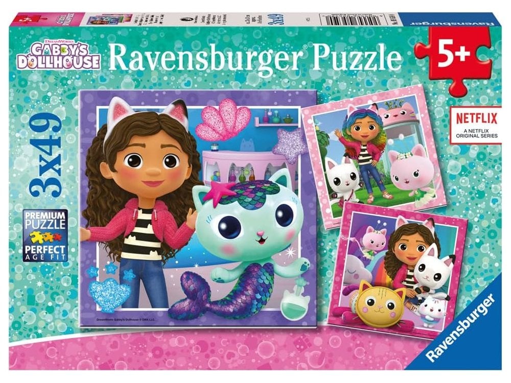 Puzzle Ravensburger din 3 x 49 piese -Casa de păpuși a lui Gaby