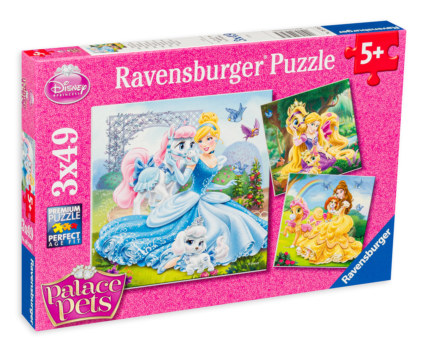 Puzzle Ravensburger din 3 x 49 de piese - Printese si prieteni