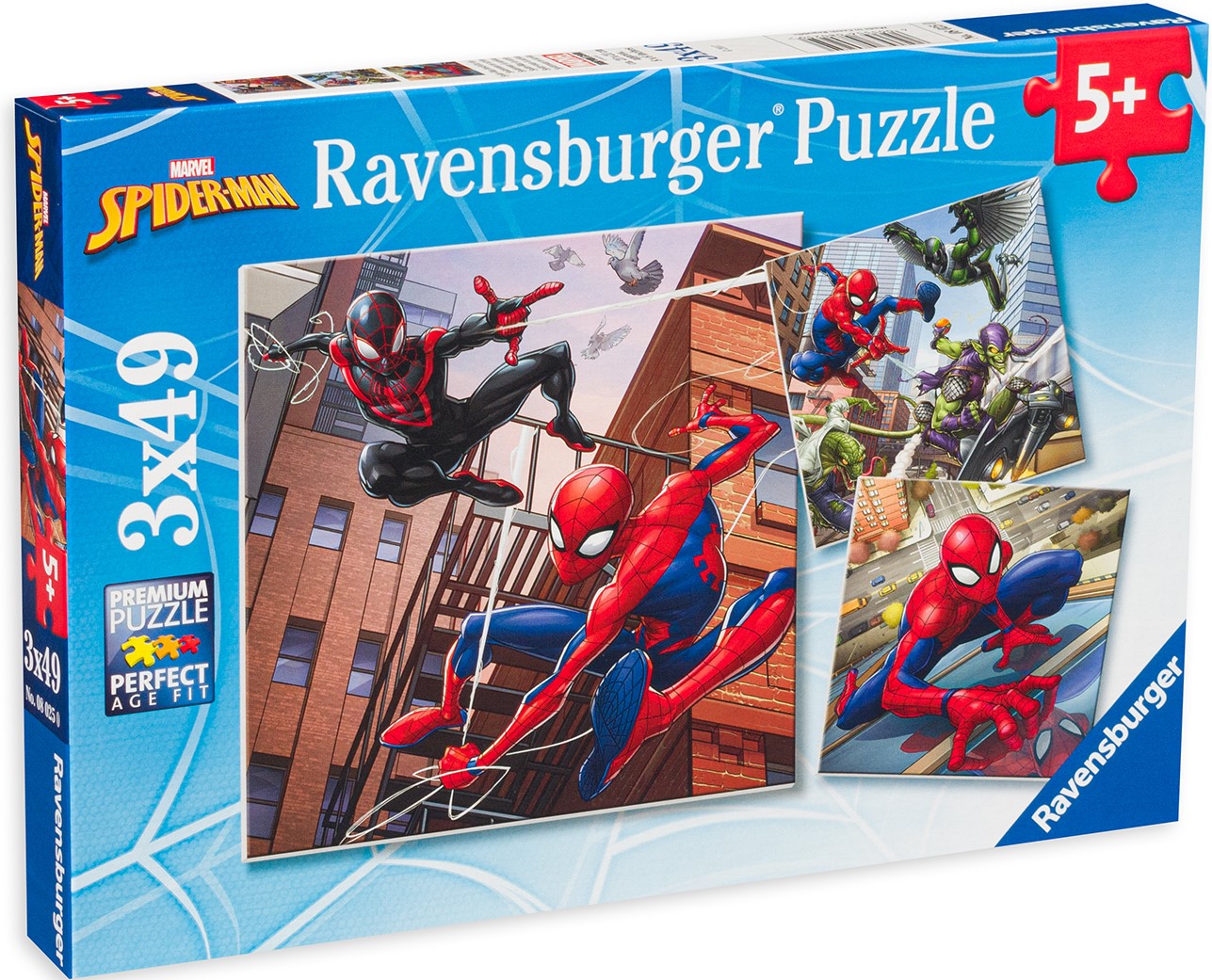 Puzzle Ravensburger din 3 x 49 de piese - Spiderman