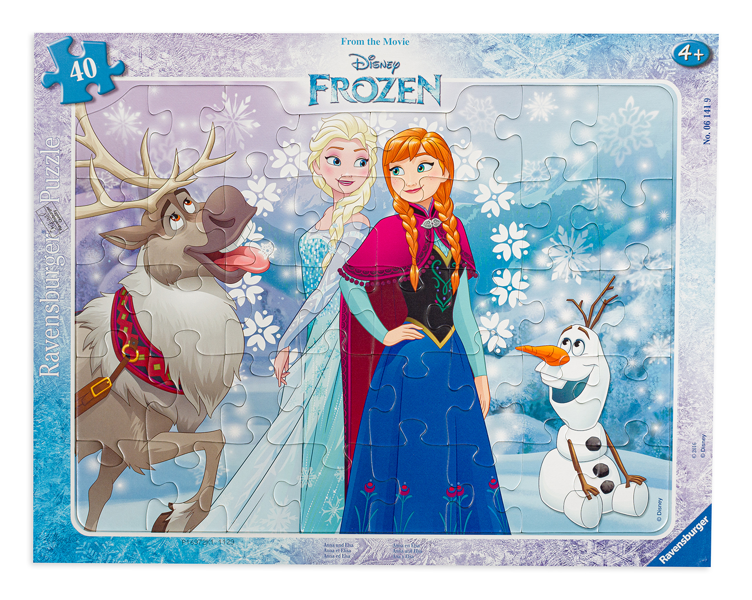 Puzzle Ravensburger din 40 de piese - Elsa si Anna, Regatul de gheata