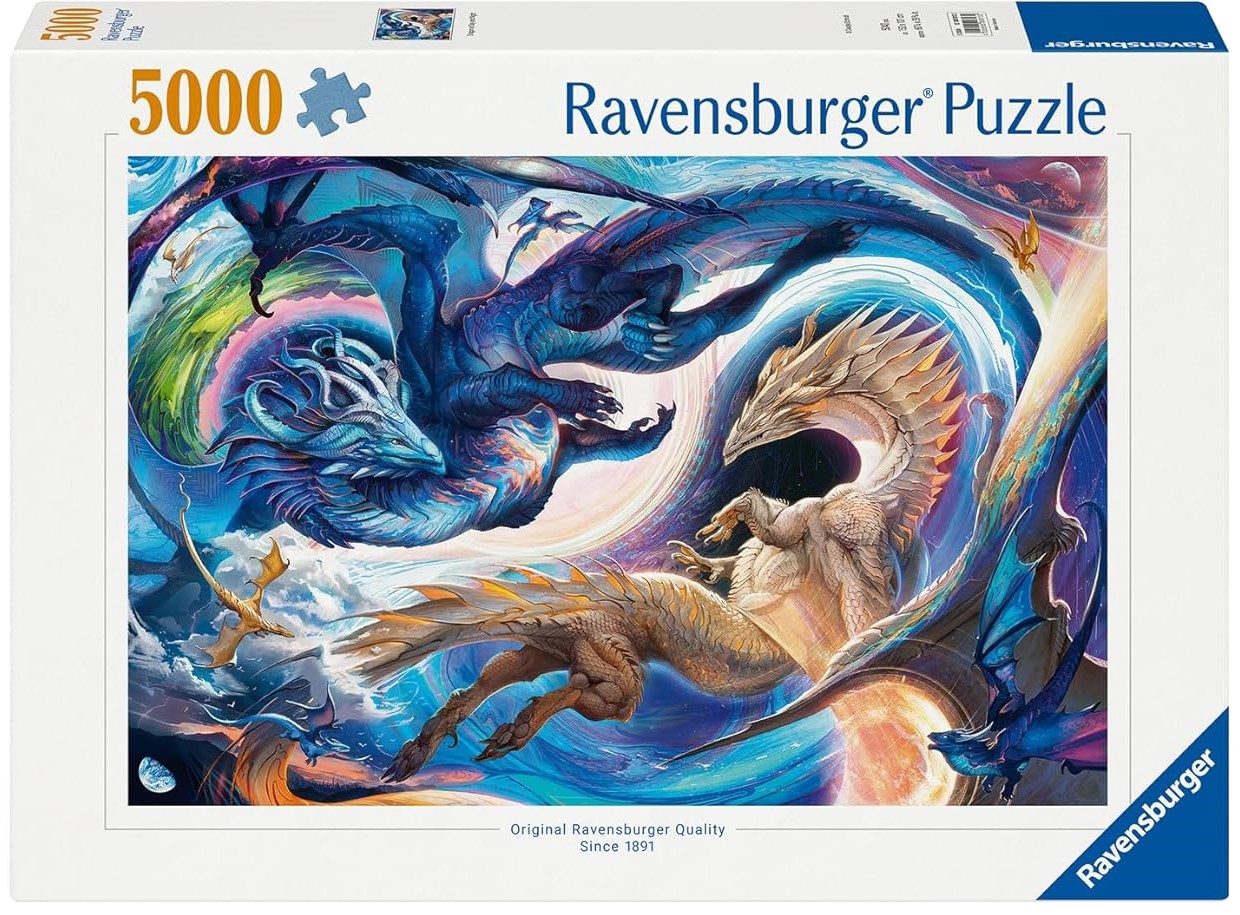Puzzle Ravensburger din 5000 piese - Dragon, Zi și Noapte