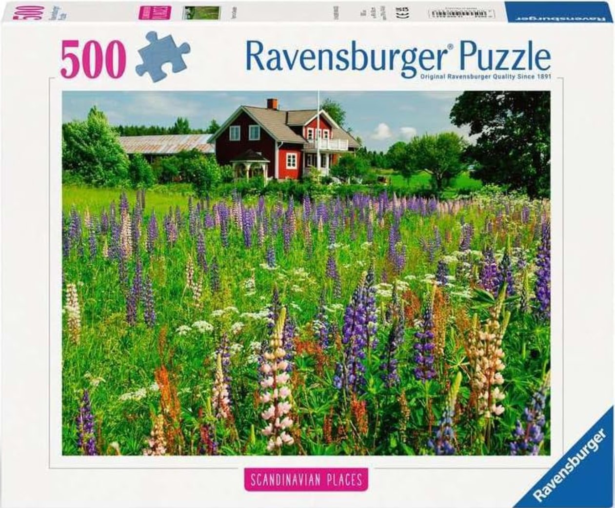 Puzzle Ravensburger din 500 piese - fermă în Suedia