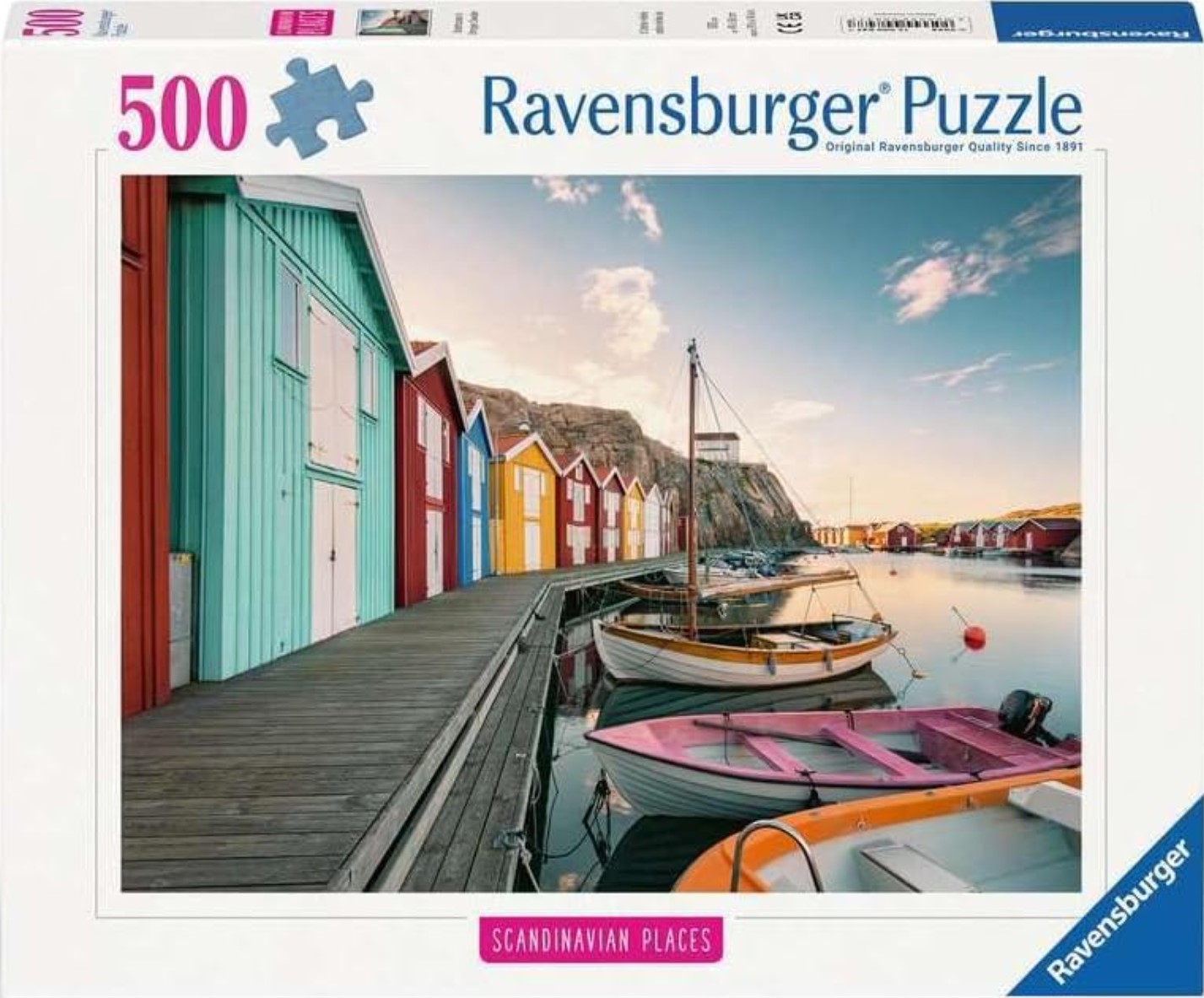 Puzzle Ravensburger din  500 piese - Căsuțe pentru bărci în Smogen