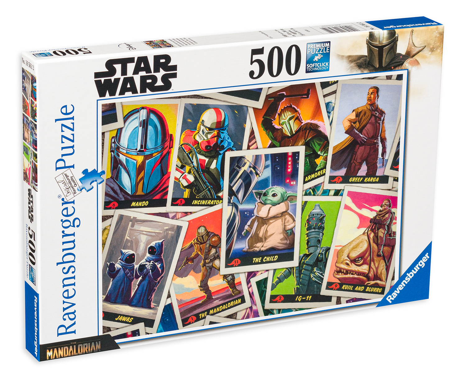 Puzzle Ravensburger din 500 de piese - Colaj cu Mandalorianul