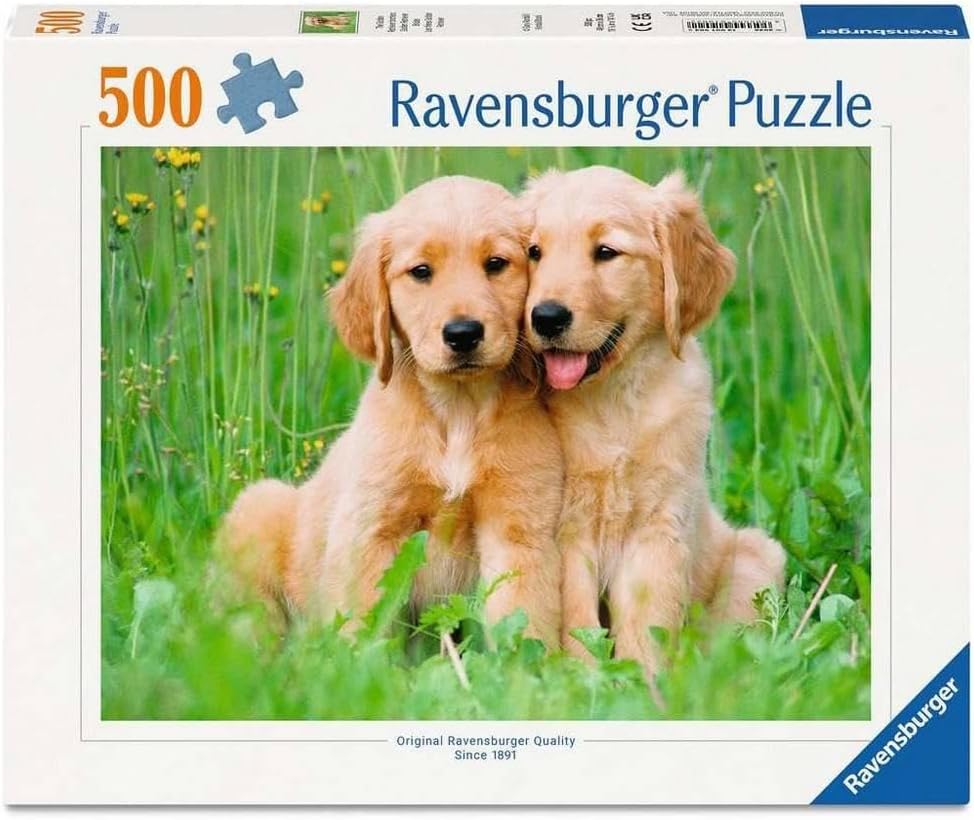 Puzzle Ravensburger din 500 piese - Golden Retriever mici