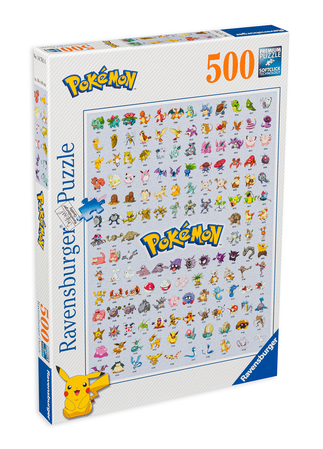 Puzzle Ravensburger din 500 de piese - Pokemon - primele 151