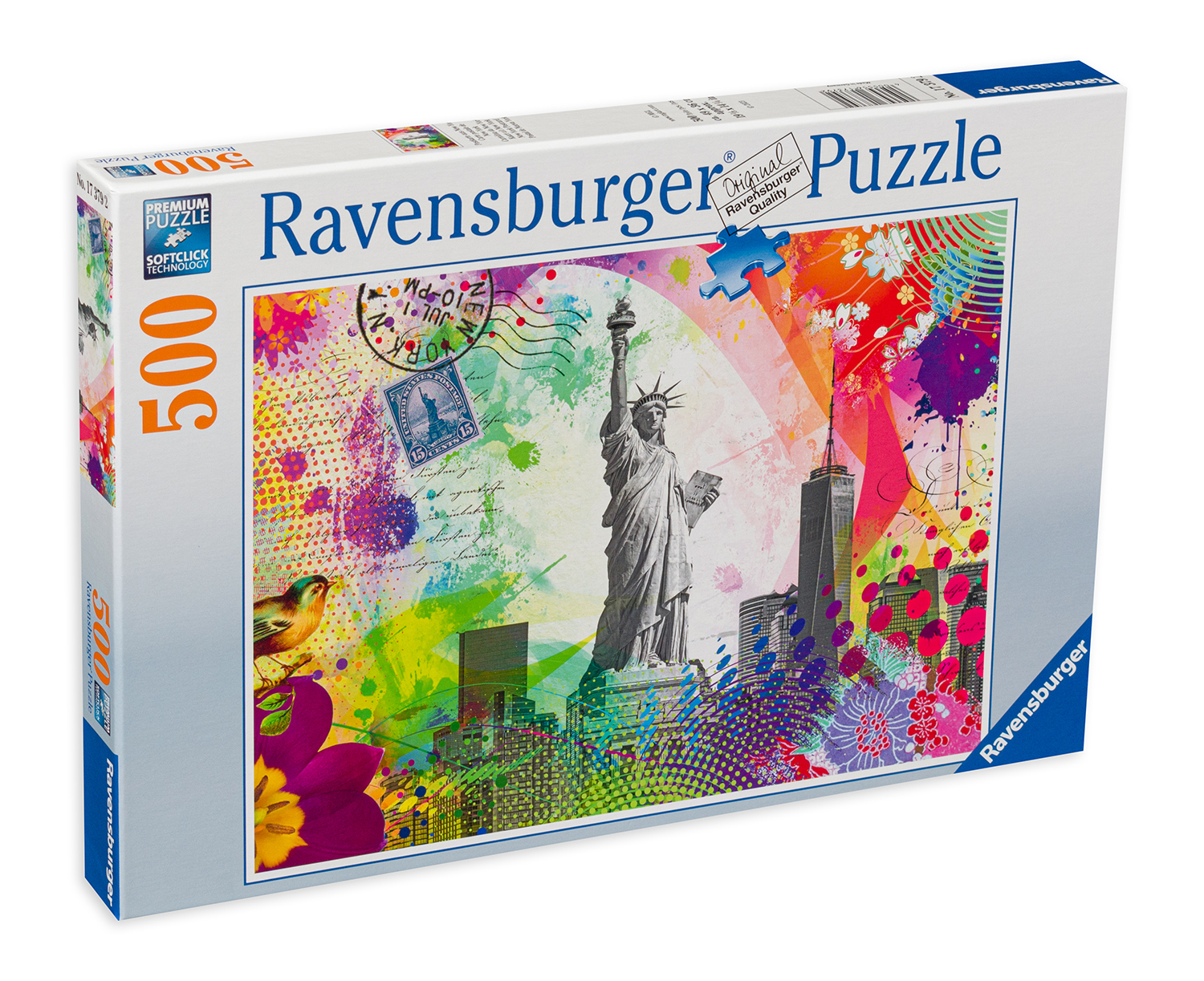 Puzzle Ravensburger din 500 de piese - Carte poștală din New York